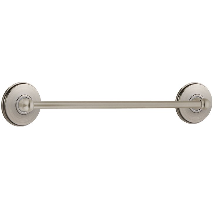 24" Single Towel Bar with Watford Rose in Pewter