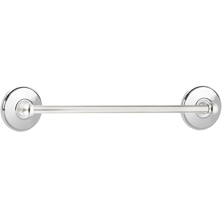24" Single Towel Bar with Watford Rose in Polished Chrome