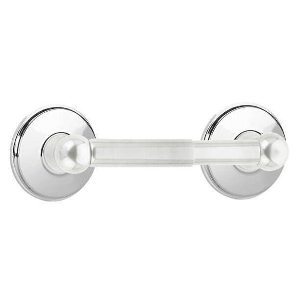 Spring Rod Tissue Holder with Watford Rosette in Polished Chrome