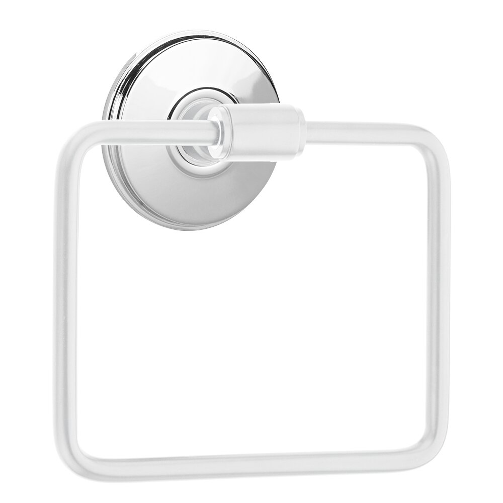 Towel Ring with Watford Rosette in Polished Chrome
