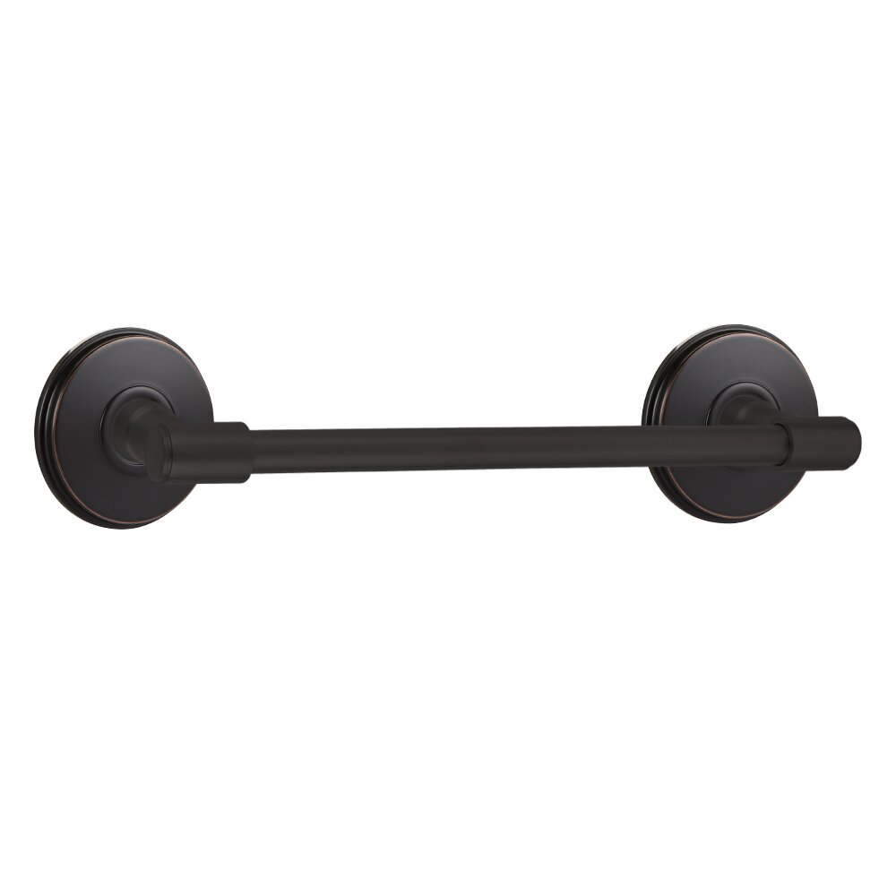 12" Towel Bar with Watford Rosette in Oil Rubbed Bronze