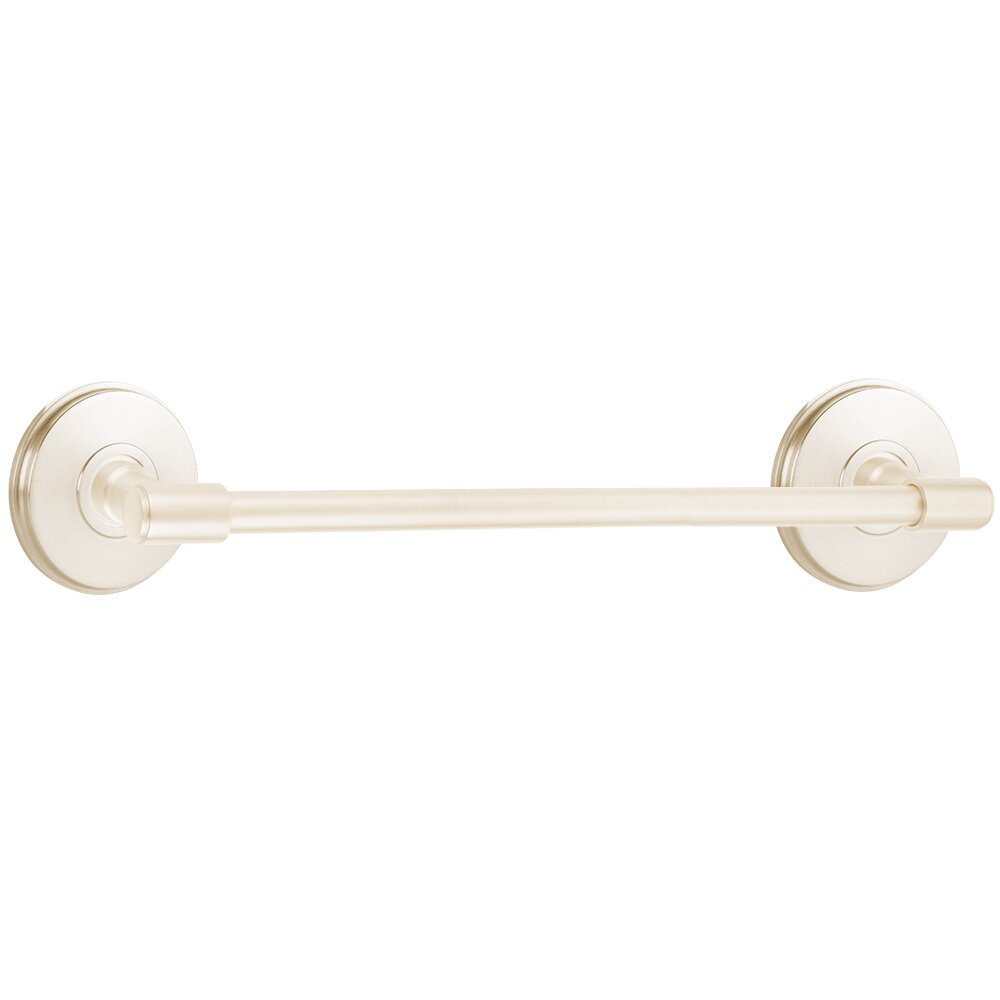 24" Towel Bar with Watford Rosette in Lifetime Polished Nickel