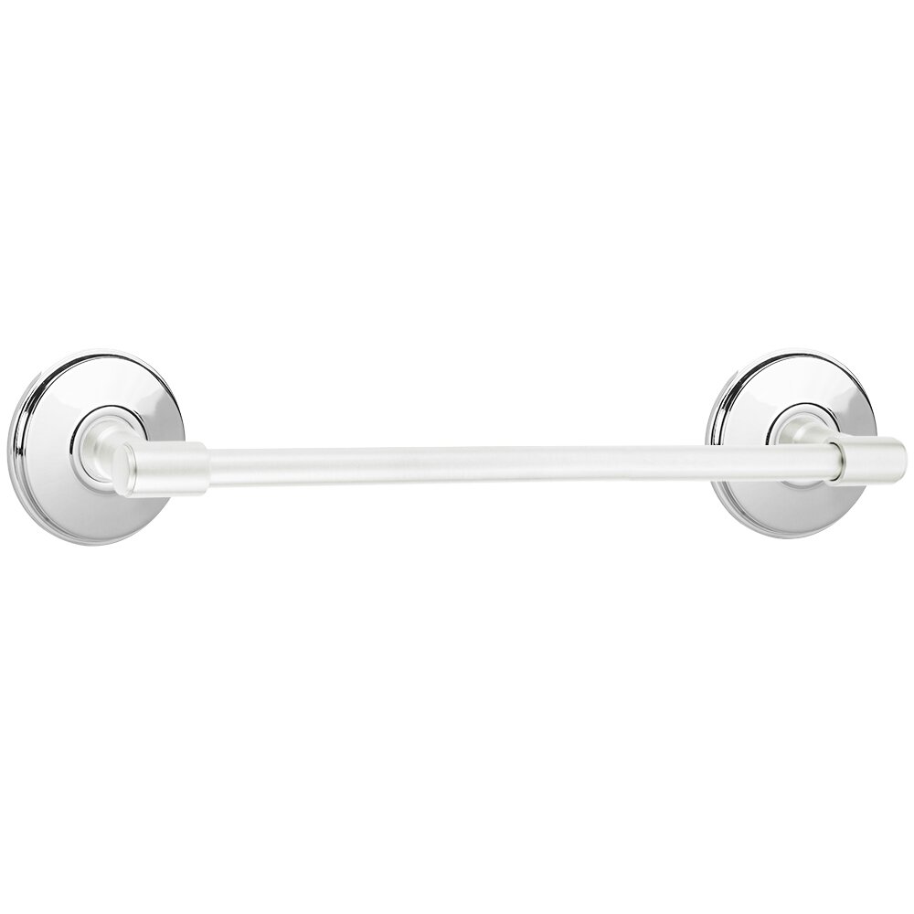 24" Towel Bar with Watford Rosette in Polished Chrome