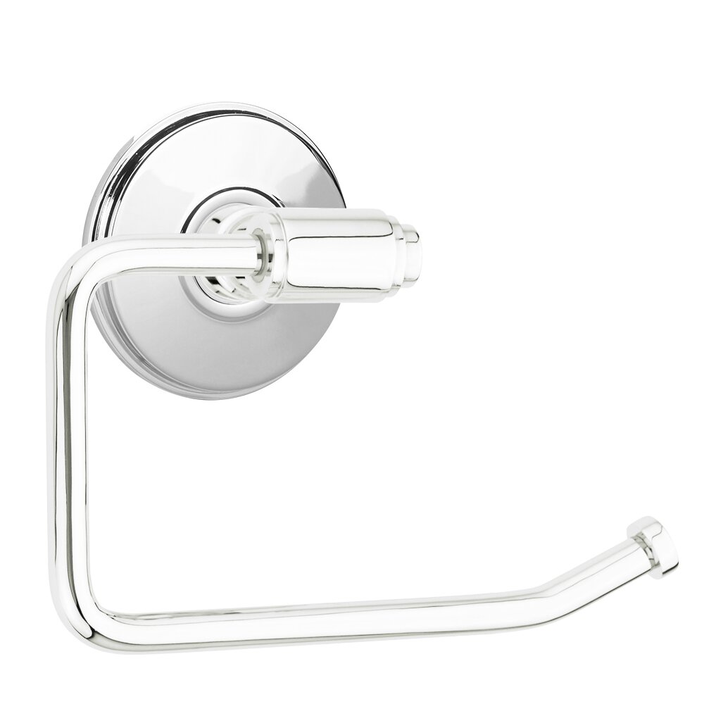 Toilet Paper Holder with Watford Rosette in Polished Chrome