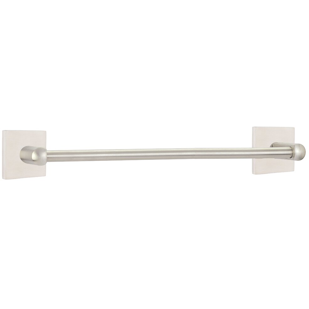 Square 24" Single Towel Bar in Brushed Stainless Steel