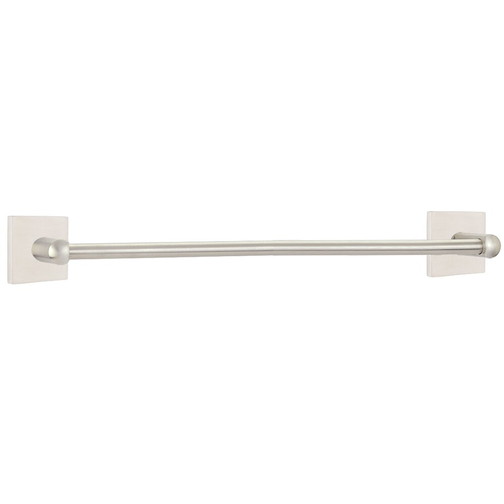 Square 30" Single Towel Bar in Brushed Stainless Steel