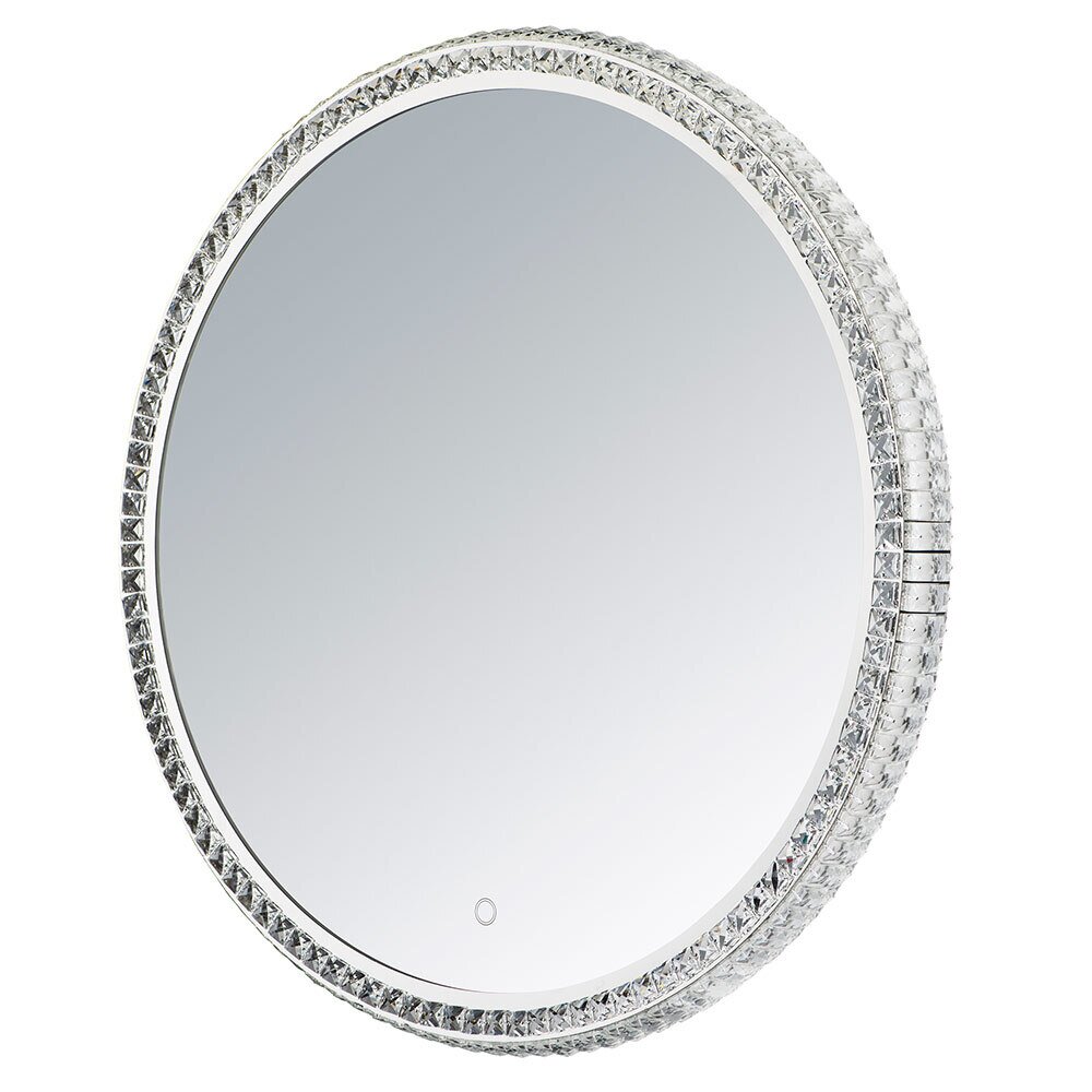 31.5" Round Crystal LED Mirror in Mirror
