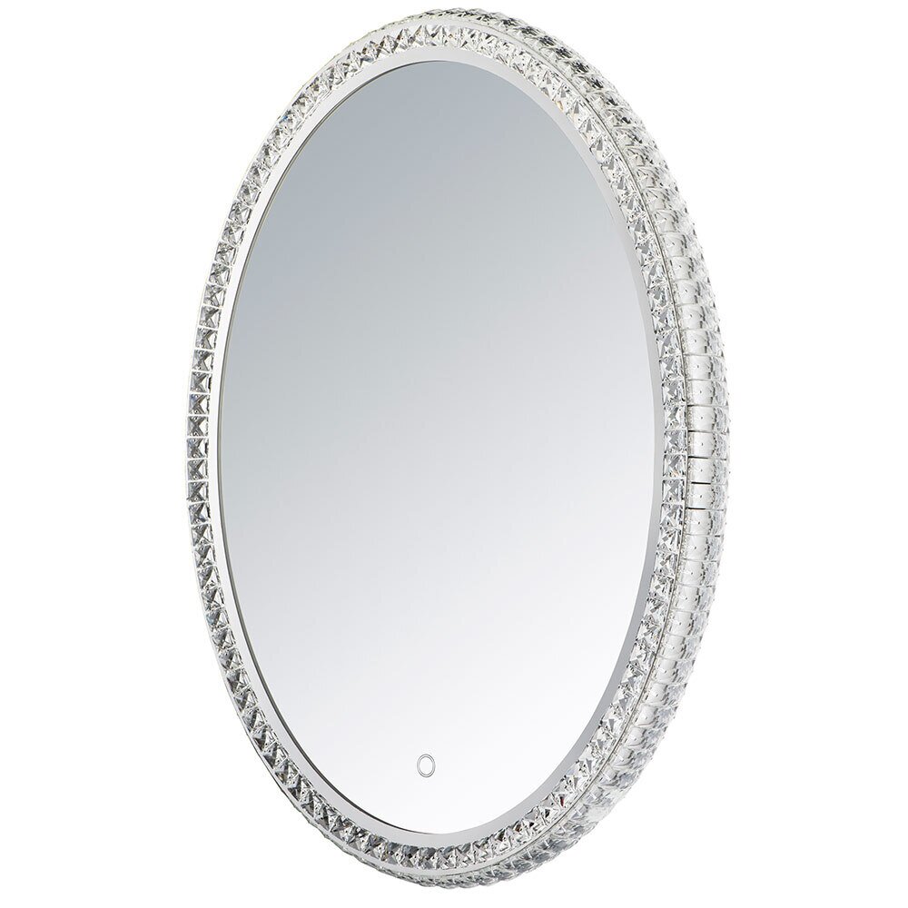 24" x 31.5" Oval Crystal LED Mirror in Mirror