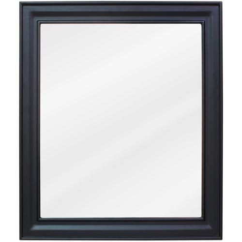 20" x 24" Mirror in Black with Beveled Glass