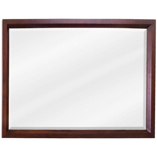 42" x 28" Mirror in Mahogany with Beveled Glass