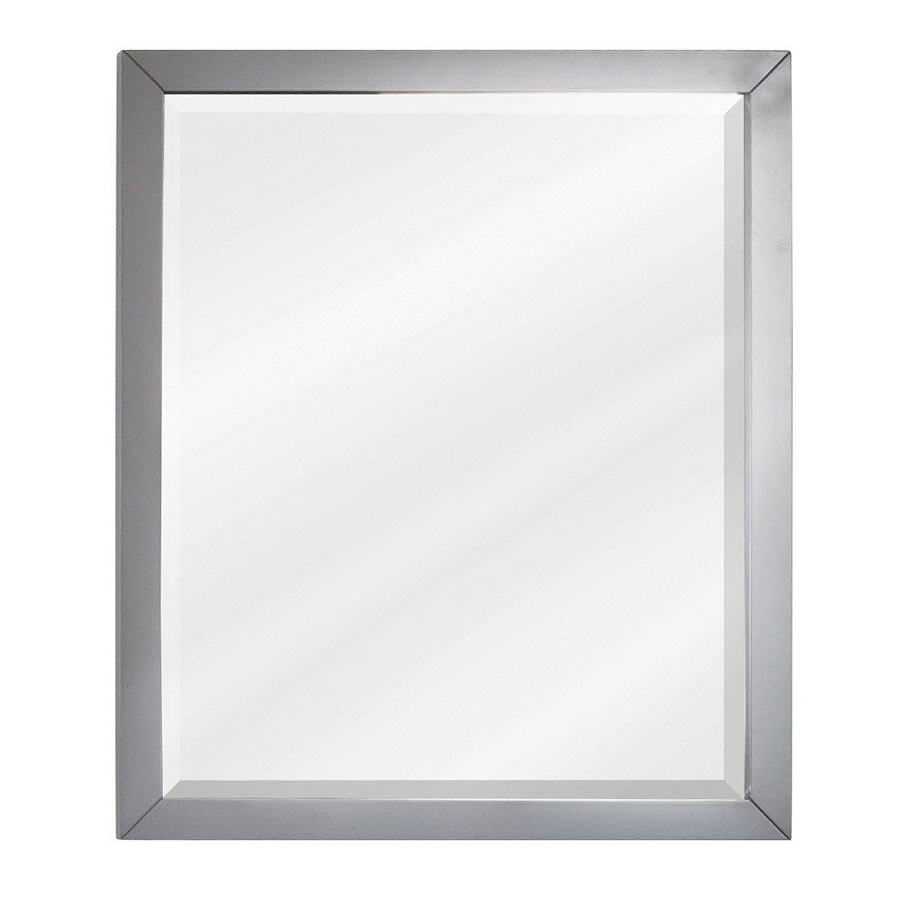 24" X 28" Grey mirror with Beveled Glass in Grey