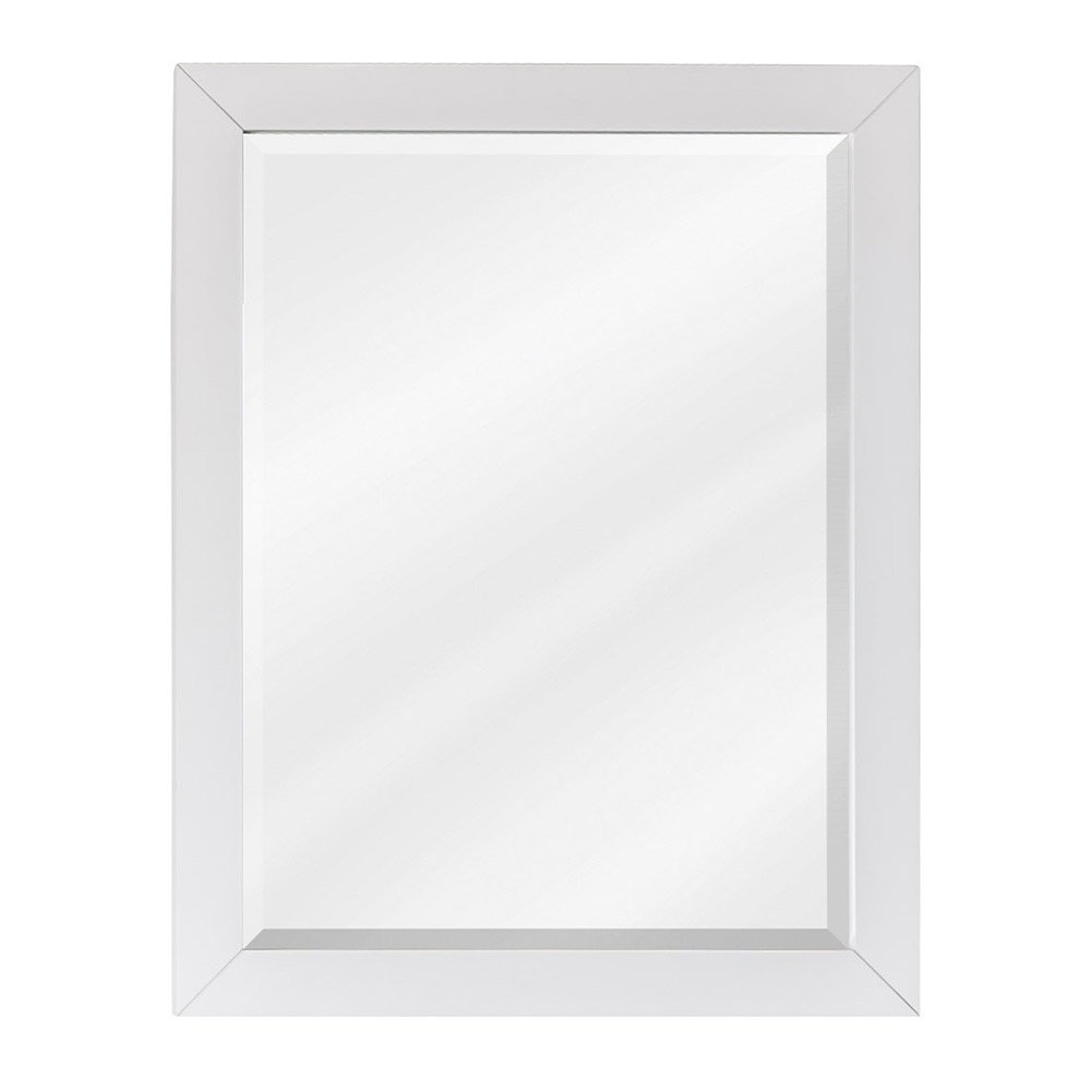 22" x 28" Mirror with Beveled Glass in White