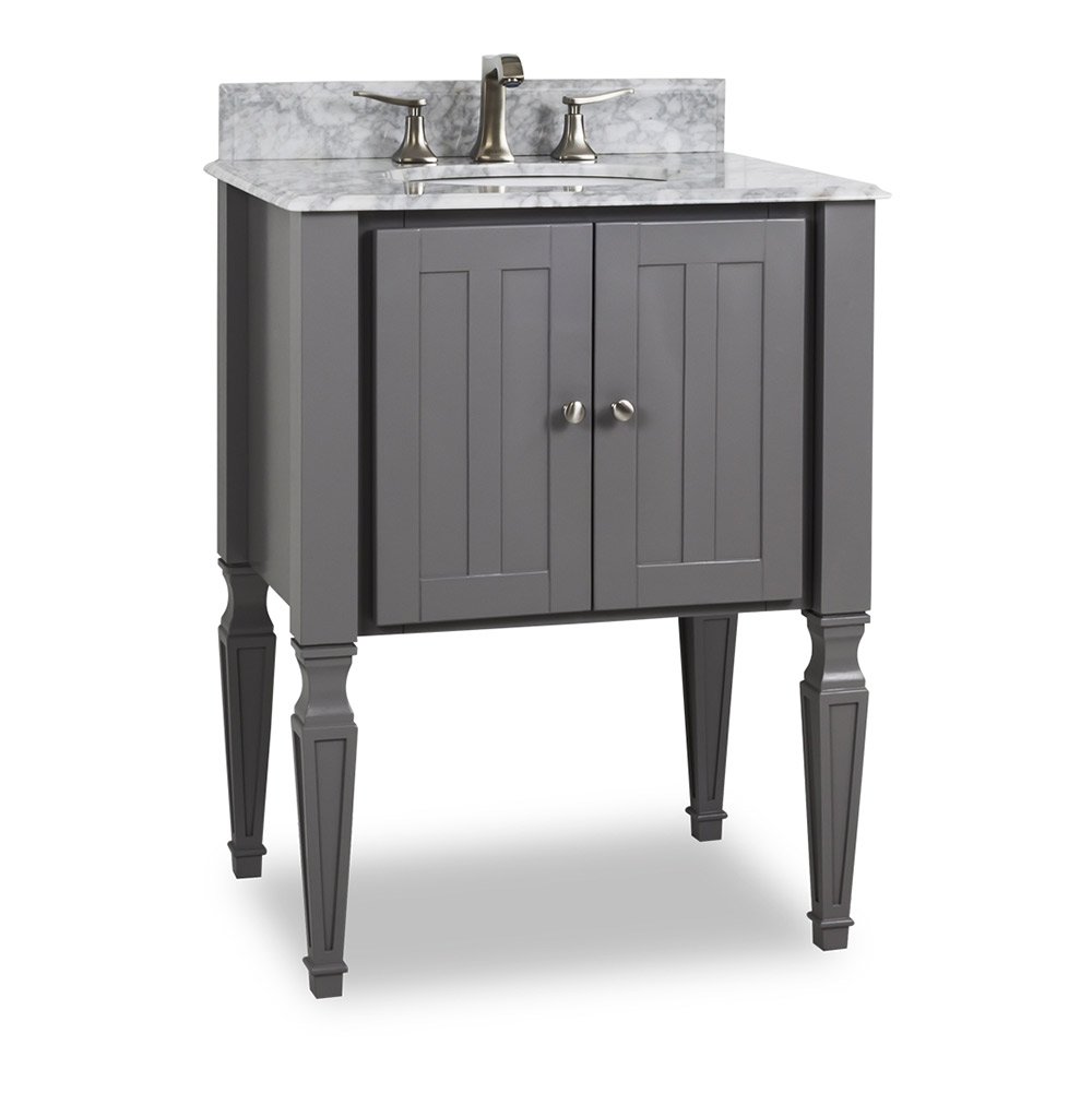 28" Bathroom Vanity with Preassembled Top and Bowl in Grey