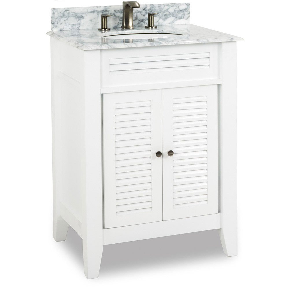 26 1/2" Bathroom Vanity with Preassembled Top and Bowl in White