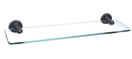 Glass Shelf in Satin Steel