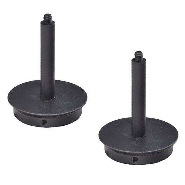 Two(2) Solid Brass Posts and Brackets to Convert Bar Pull into Towel Bar in Matte Black