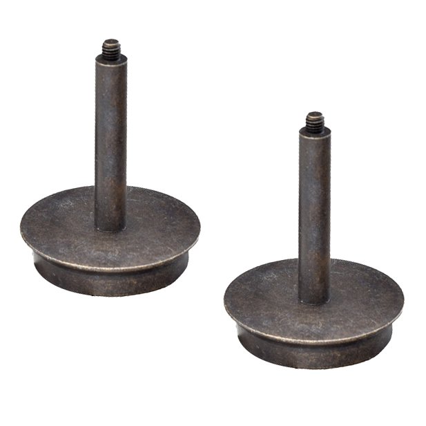 Two(2) Solid Brass Posts and Brackets to Convert Bar Pull into Towel Bar in Oil Rubbed Bronze