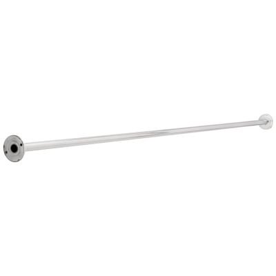 1 x 6' Shower Rod with Step Style Flanges in Bright Stainless Steel
