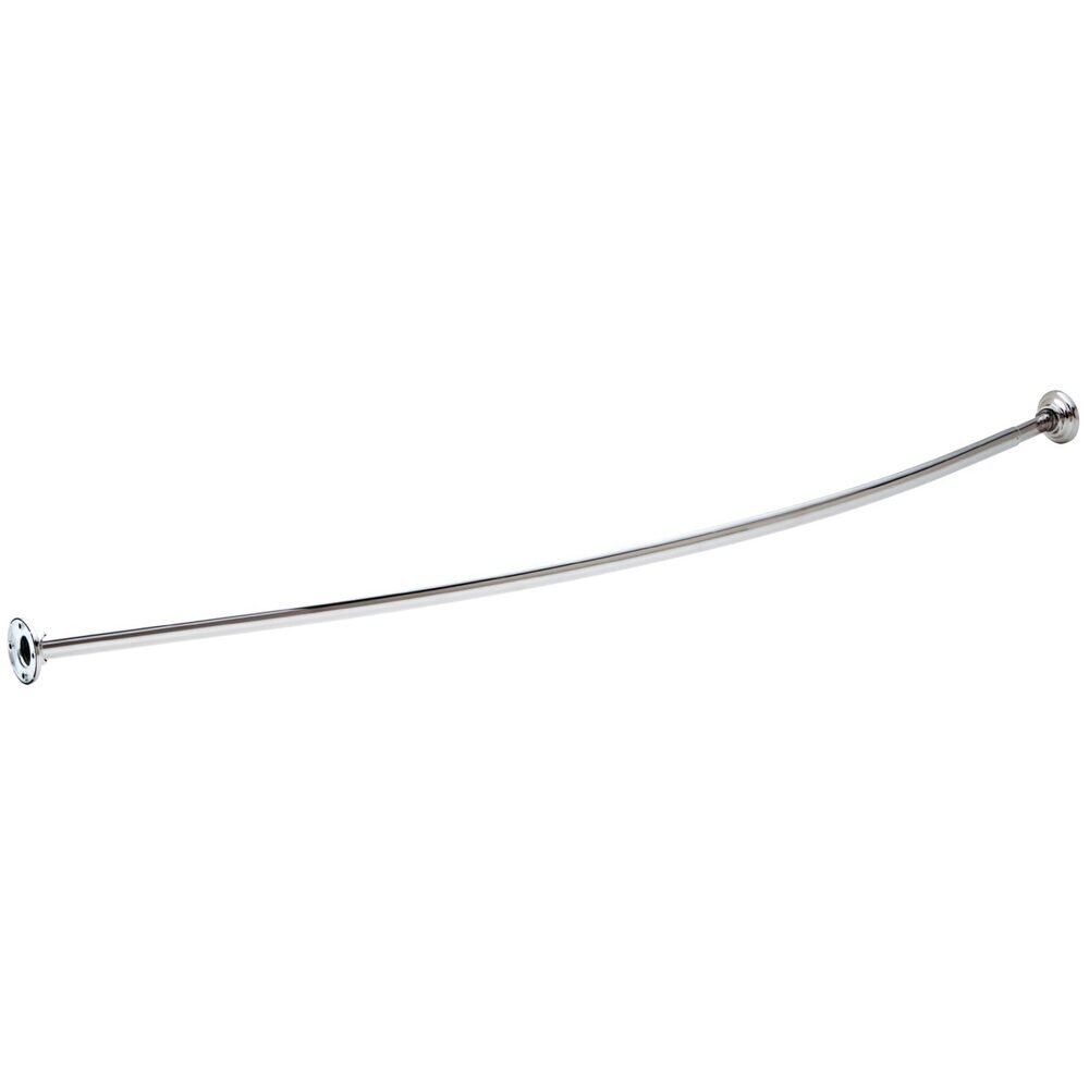 5' Oval Curved Shower Rod with 6" Bow in Bright Stainless Steel