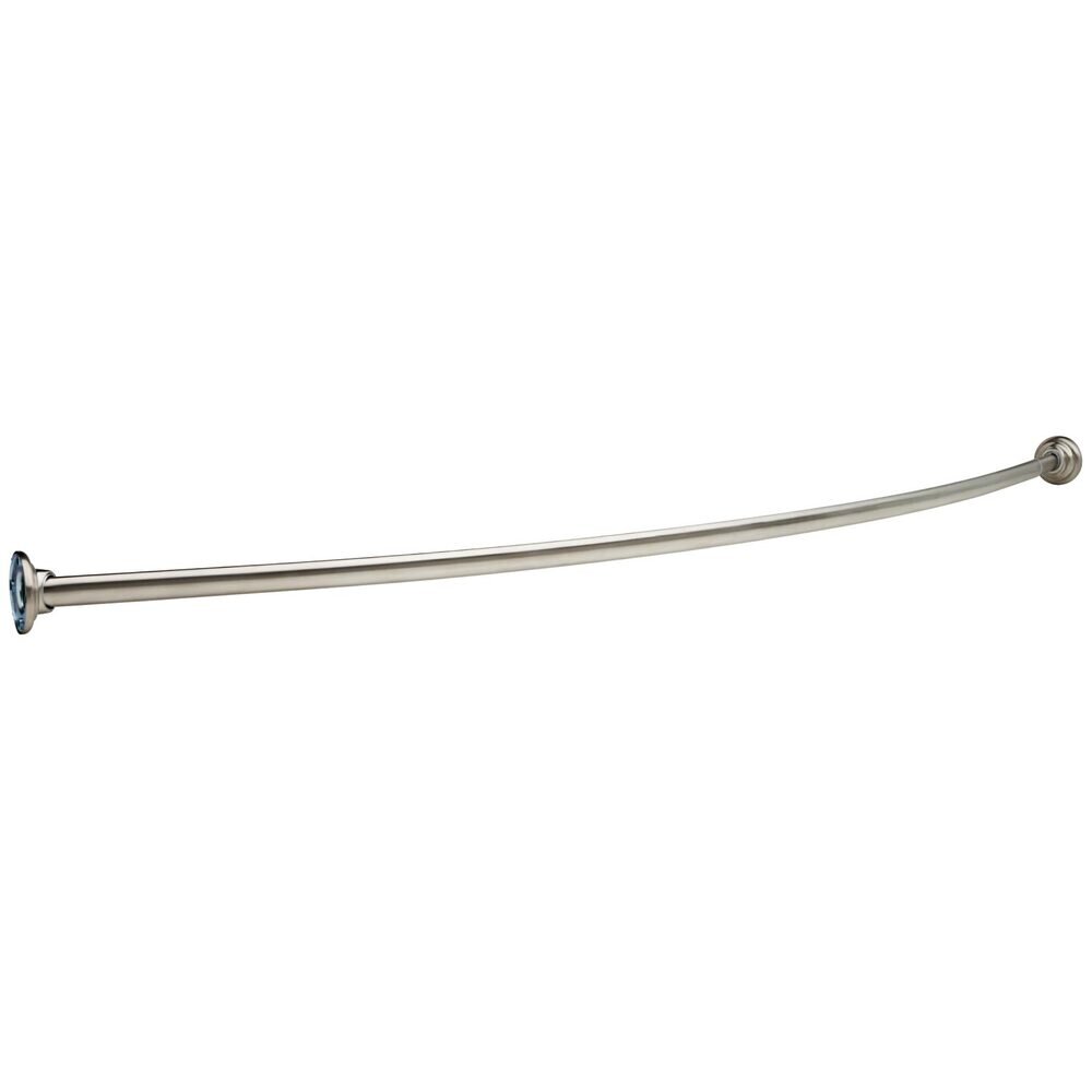 5' Oval Curved Shower Rod with 6" Bow in Stainless Steel