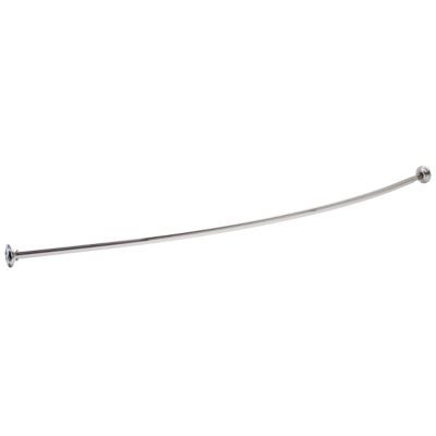 6' Oval Curved Shower Rod with6 Bow in Bright Stainless Steel
