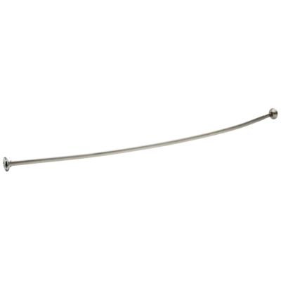 6' Oval Curved Shower Rod with6 Bow in Stainless Steel