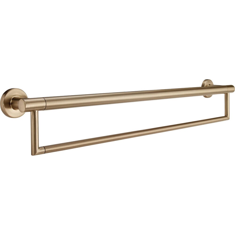 24" Single Towel Bar with Assist Bar in Champagne Bronze