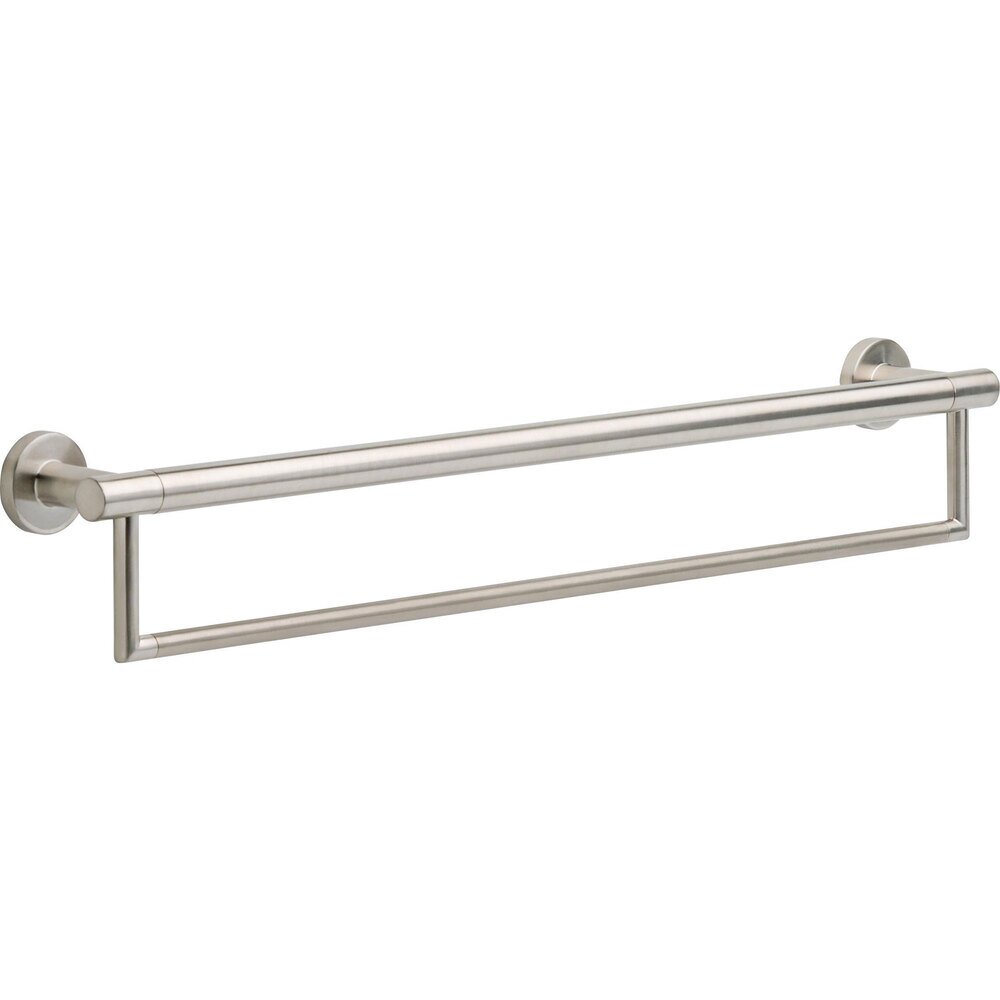 24" Single Towel Bar with Assist Bar in Brilliance Stainless Steel