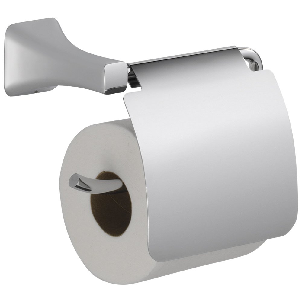 Tissue Holder with Removable Cover in Polished Chrome