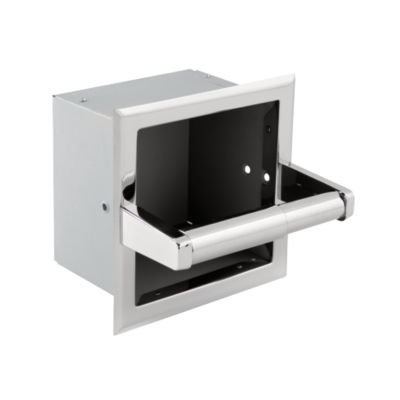 Recessed Extra Roll Paper Holder in Bright Stainless Steel