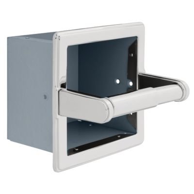 Beveled Recessed Extra Roll Paper Holder in Polished Chrome