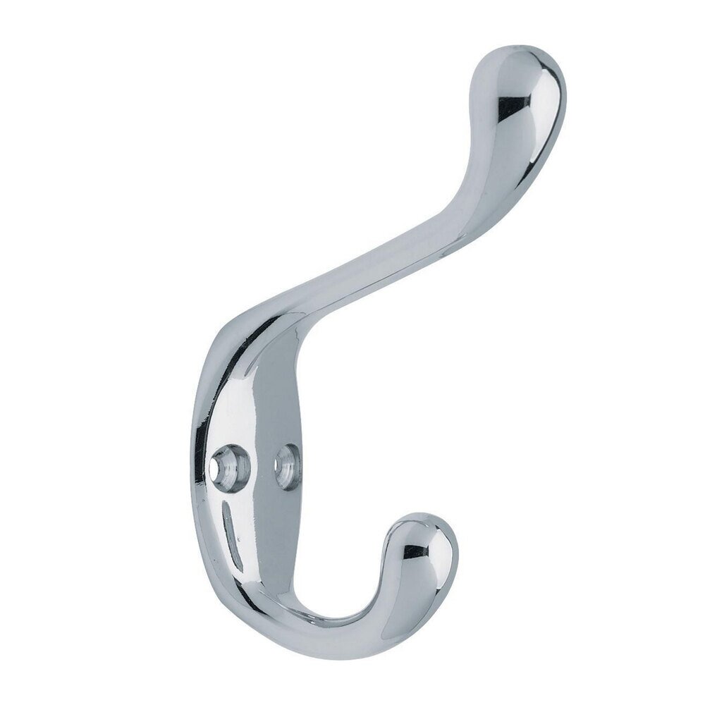 3" Heavy Duty Coat and Hat Hook in Polished Chrome
