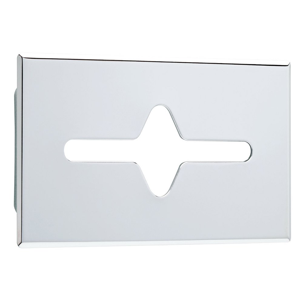 Snap-on Cover for Recessed Tissue Dispenser in Polished Chrome