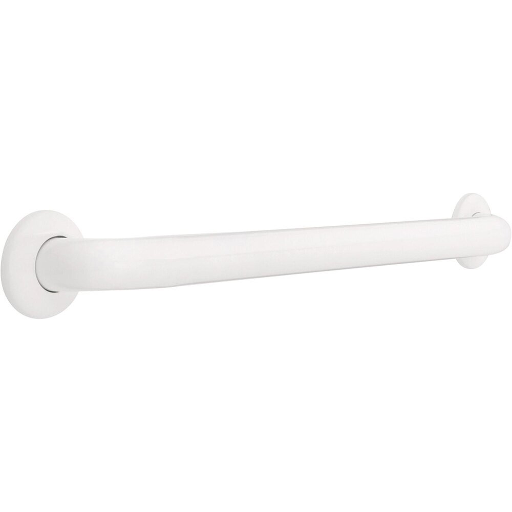24" x 1 1/2" Concealed Screw Grab Bar in White