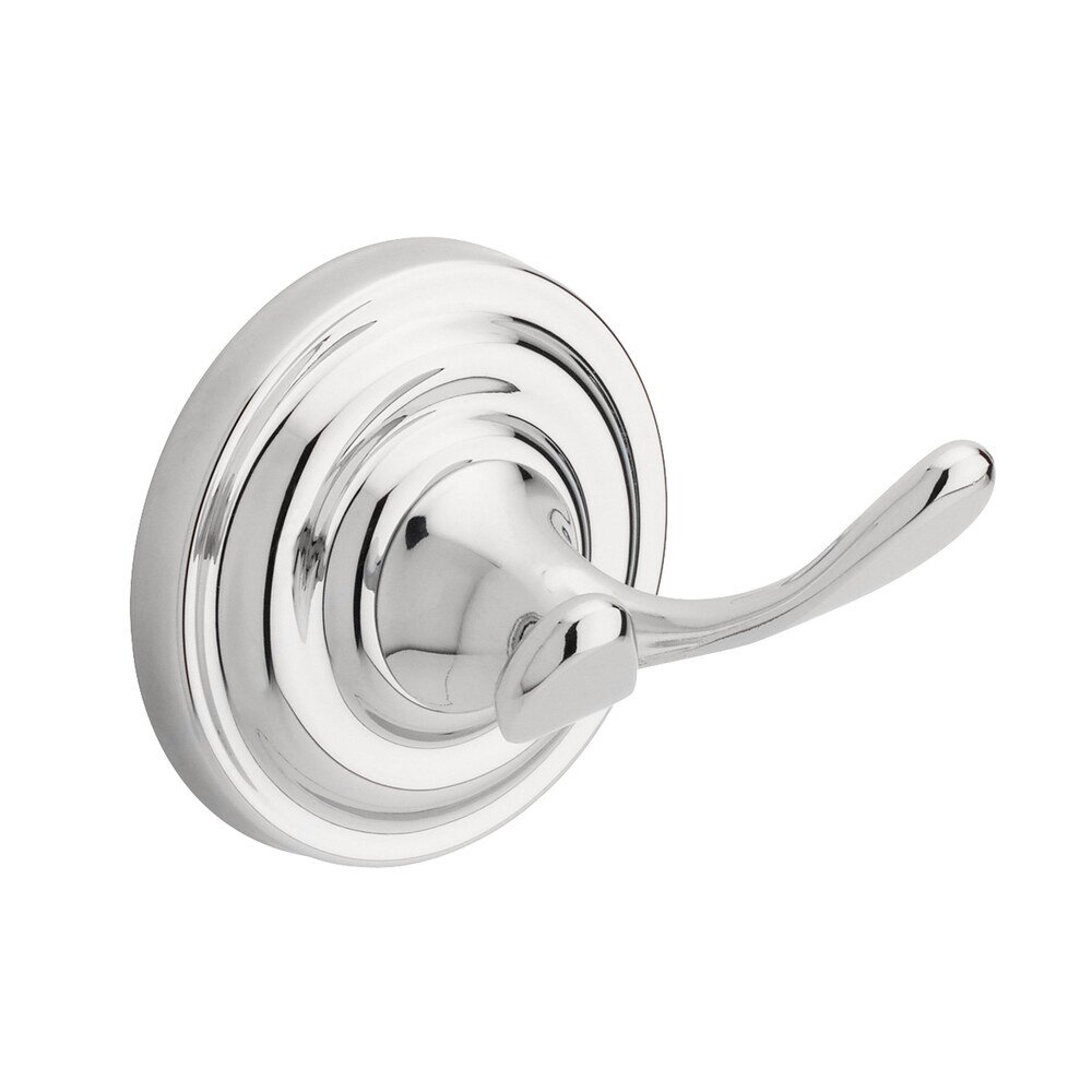 Double Towel Hook in Polished Chrome