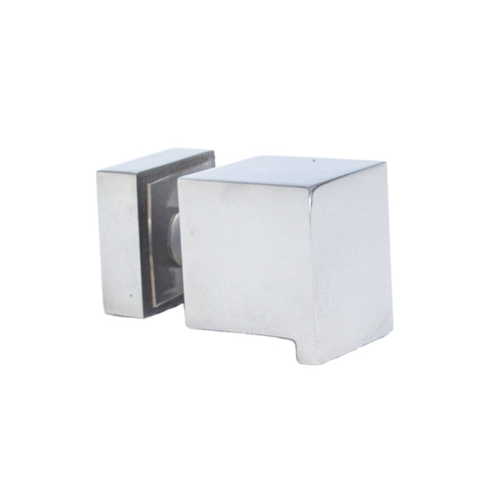 1 3/16" Square Shower Door Knob in Polished Stainless Steel