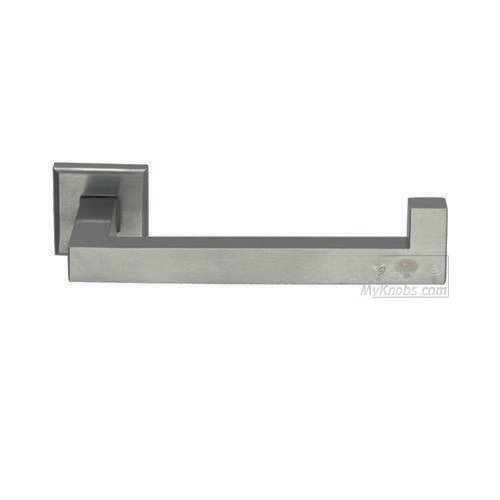 Open Square Toilet Roll Holder in Satin Stainless Steel
