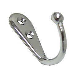 Single Bead Hook in Polished Chrome