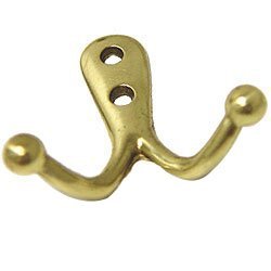 Double Hook in Polished Brass Lacquered