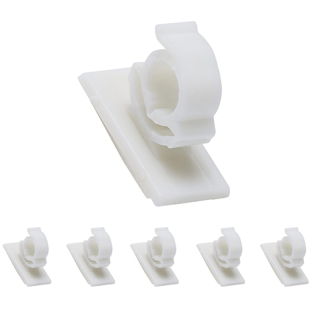 Single Utility Adhesive Hook (6 Per Pack) in White