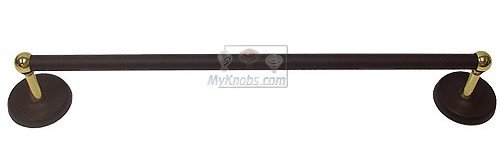18" Towel Bar in Two-Tone Oil Rubbed Bronze and Brass