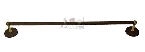 24" Towel Bar in Two-Tone Oil Rubbed Bronze and Brass