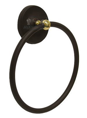 Towel Ring in Two-Tone Oil Rubbed Bronze and Brass