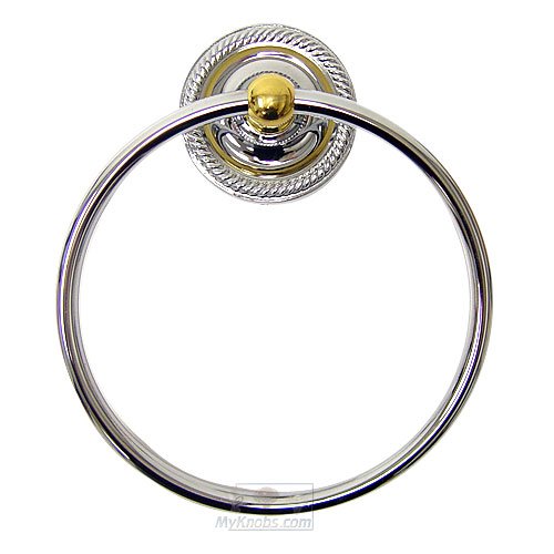 Towel Ring in Two-Tone Brass and Chrome
