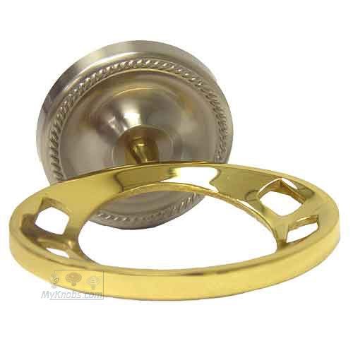Tumbler Holder in Two-Tone Satin Nickel and Brass