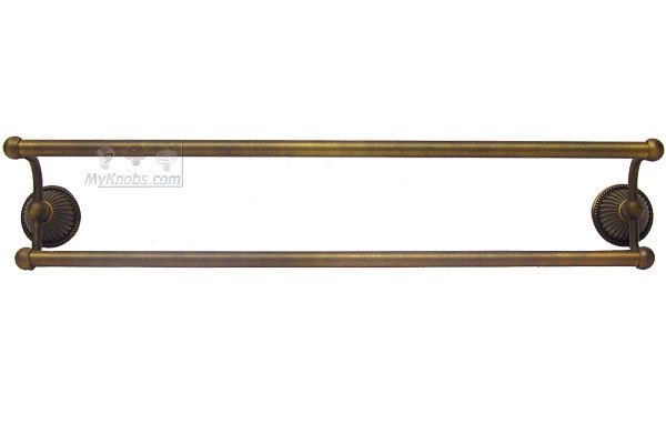 24" Double Towel Bar in Antique English