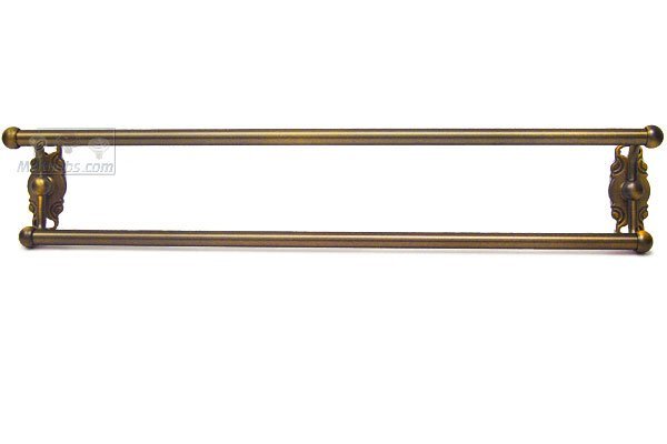 24" Double Towel Bar in Antique English