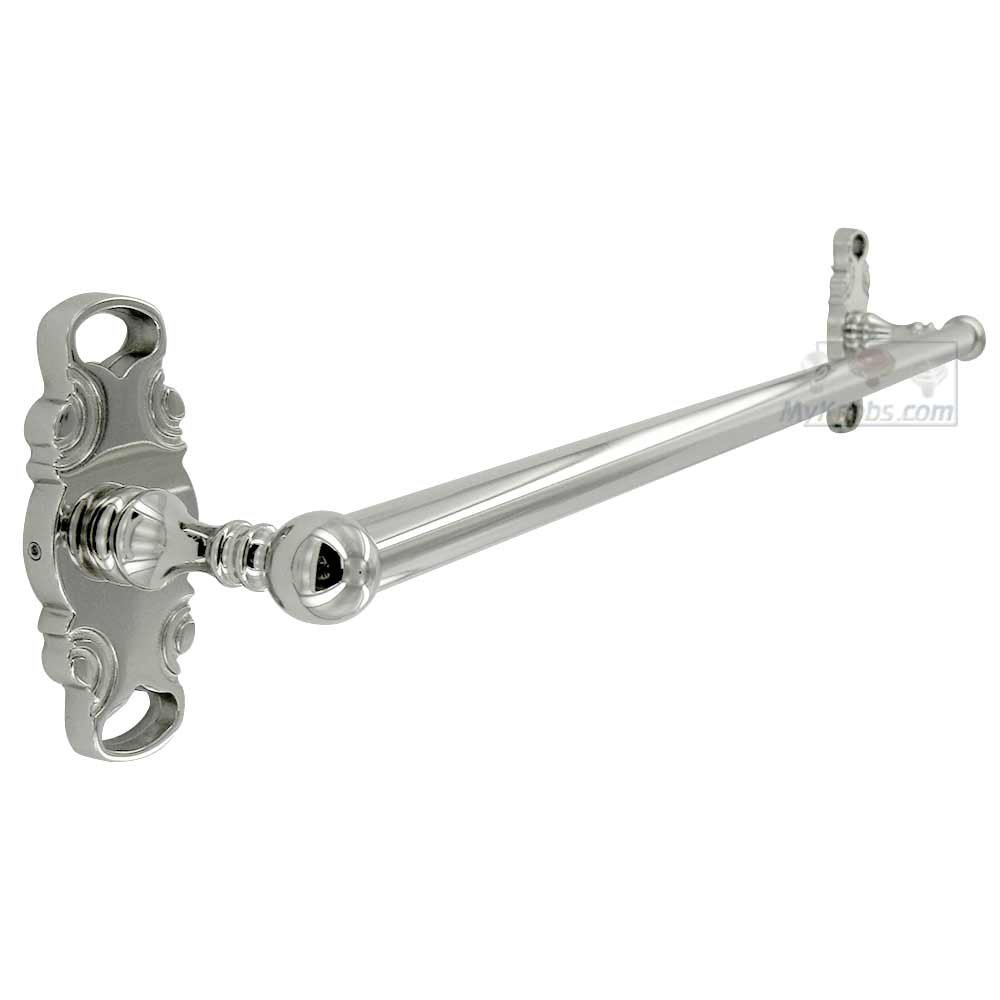 18" French Curve Base Towel Bar in Polished Nickel