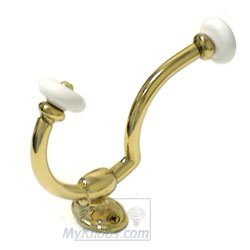 Ends Hook in Polished Brass