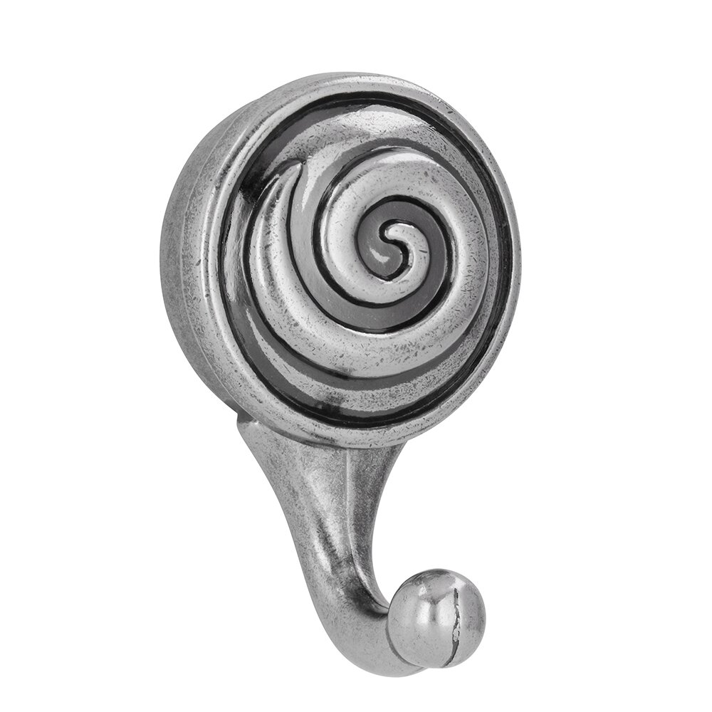 Spiral Hook in Antique Silver